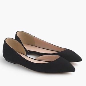 J Crew Audrey Suede d'Orsay Flats Sz 8